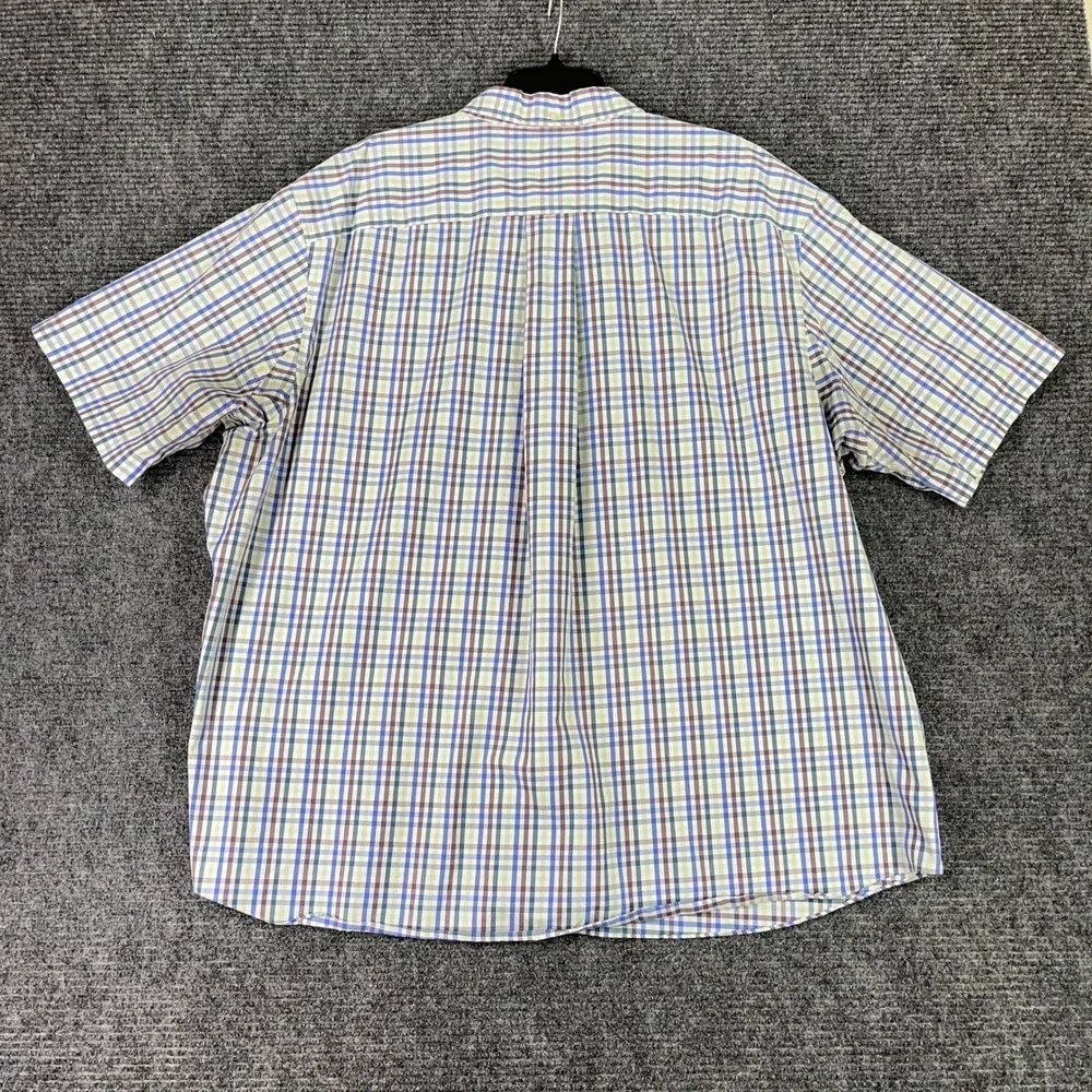 Duluth‎ Trading Co Relaxed Fit Wrinklefighter Shirt Mens 3XL Plaid Short Sleeve